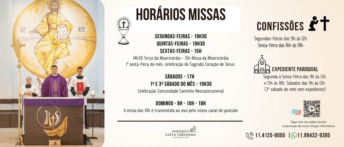 Banner da Paróquia Santa Teresinha